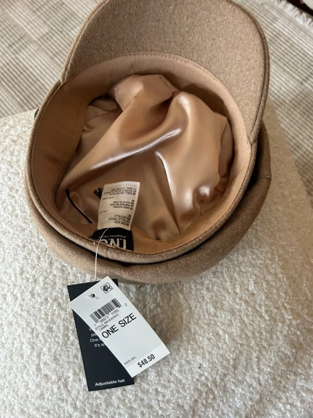 Inc international concepts Women's embellished Skipper Cap Camel color